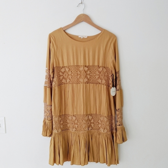 Tularosa Dresses & Skirts - Tulrosa Berkley Embroided Saffron Dress